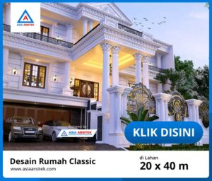 Jasa Arsitek Desain Rumah Mewah Klasik 2 Lantai di Tanjung Priok Jakarta Utara