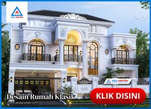 Jasa Arsitek Desain Rumah Mewah Klasik 2 Lantai di Kota Cibubur Bekasi