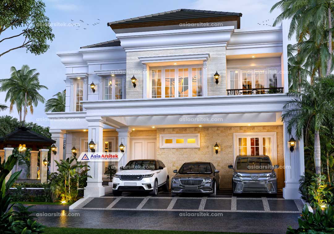 Jasa Arsitek Desain Rumah Tropis Modern 2 Lantai di Cikarang Timur Bekasi