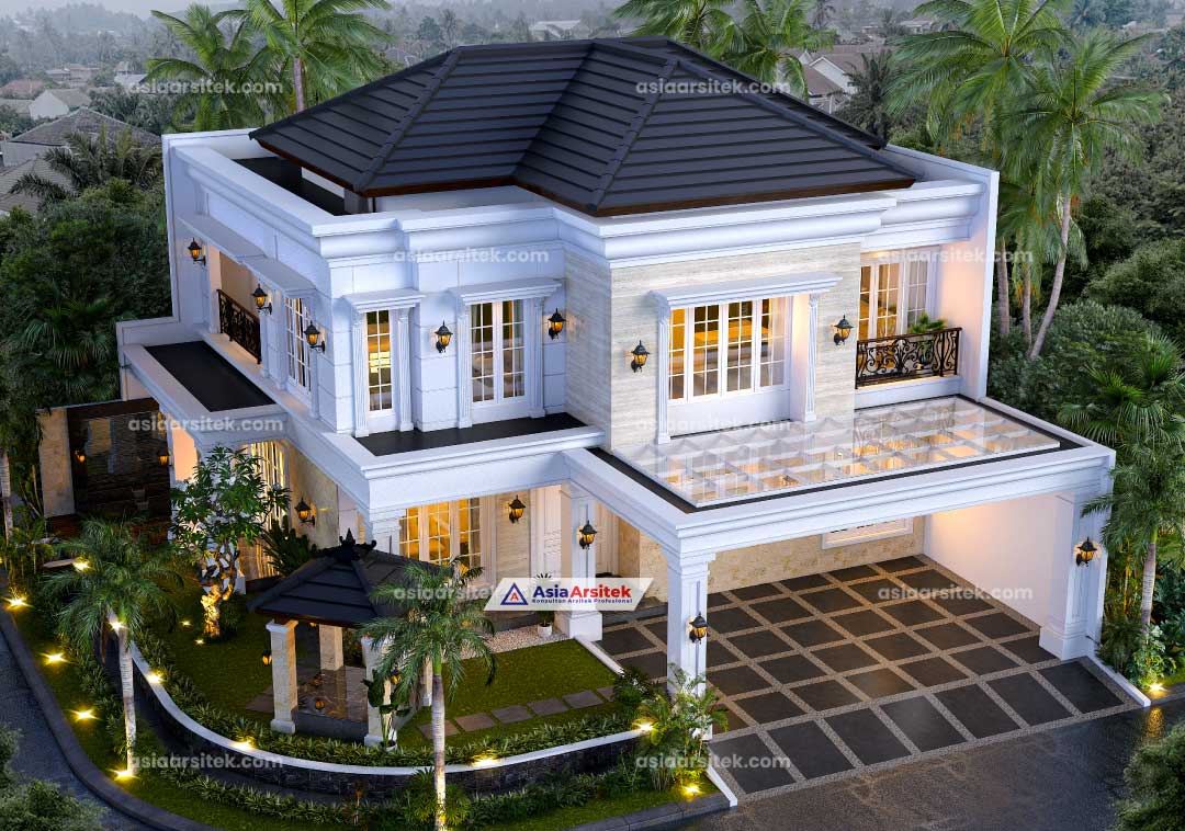 Jasa Arsitek Desain Rumah Tropis Modern 2 Lantai di Cikarang Timur Bekasi