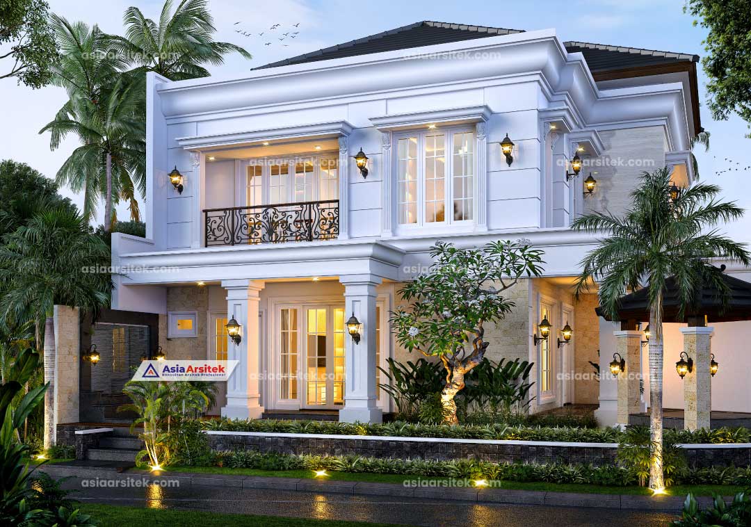 Jasa Arsitek Desain Rumah Tropis Modern 2 Lantai di Cikarang Timur Bekasi