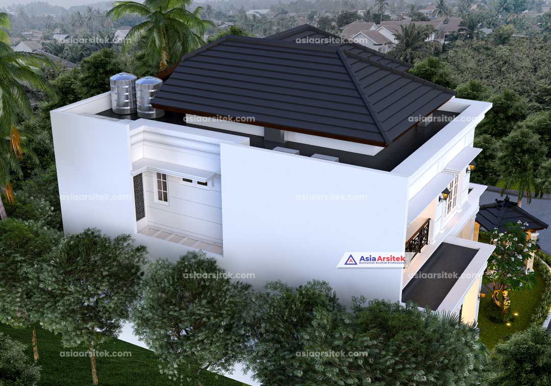 Jasa Arsitek Desain Rumah Tropis Modern 2 Lantai di Cikarang Timur Bekasi