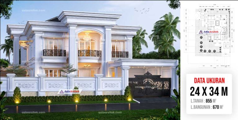 Jasa Arsitek Desain Rumah Klasik 2 Lantai di Tanjung Priok Jakarta Utara