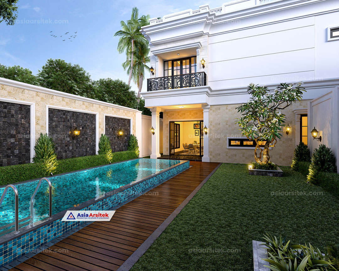 Jasa Arsitek Desain Rumah Tropis Modern 2 Lantai di Cakung Jakarta Timur