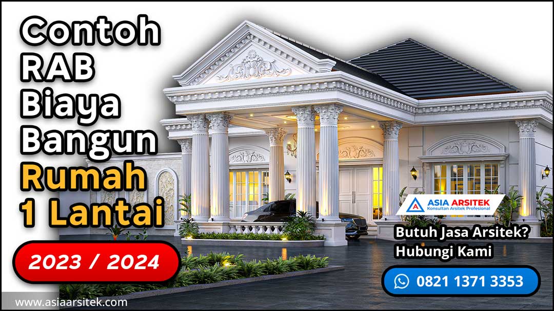 Contoh RAB Biaya Bangun Rumah 1 Lantai 2023