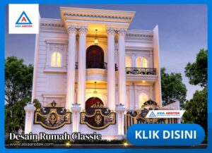 Jasa Arsitek Desain Mewah Klasik 2 Lantai di Bintaro Tangerang Selatan
