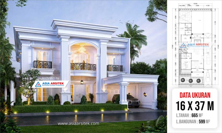 Jasa Arsitek Desain Rumah Mewah Klasik 2 Lantai di Jatiasih Bekasi
