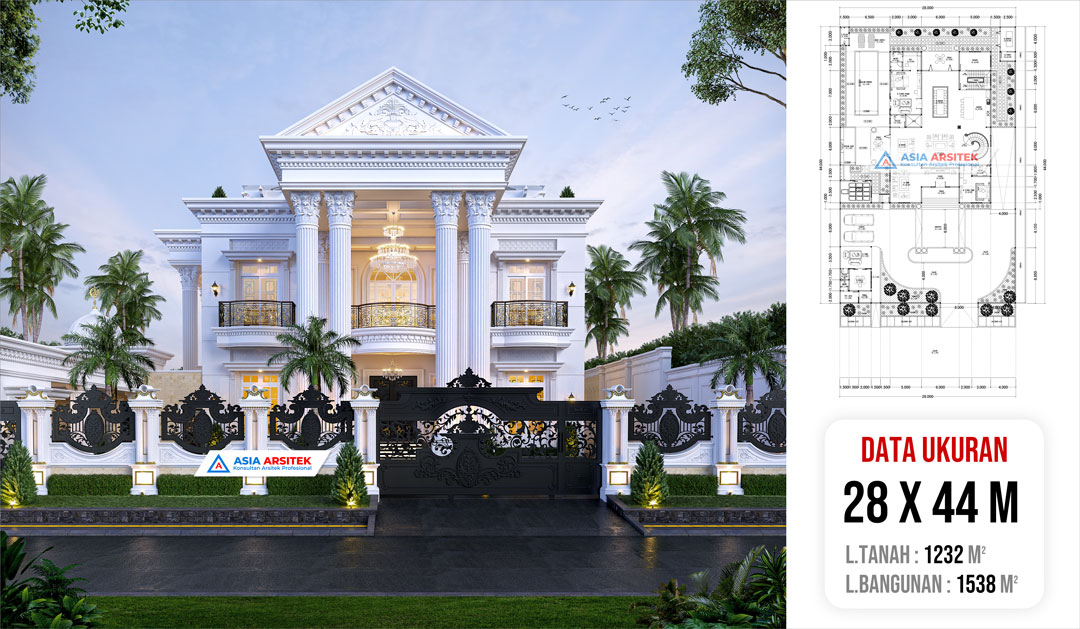 Jasa Arsitek Desain Rumah Klasik 4 Lantai di Cibitung Bekasi