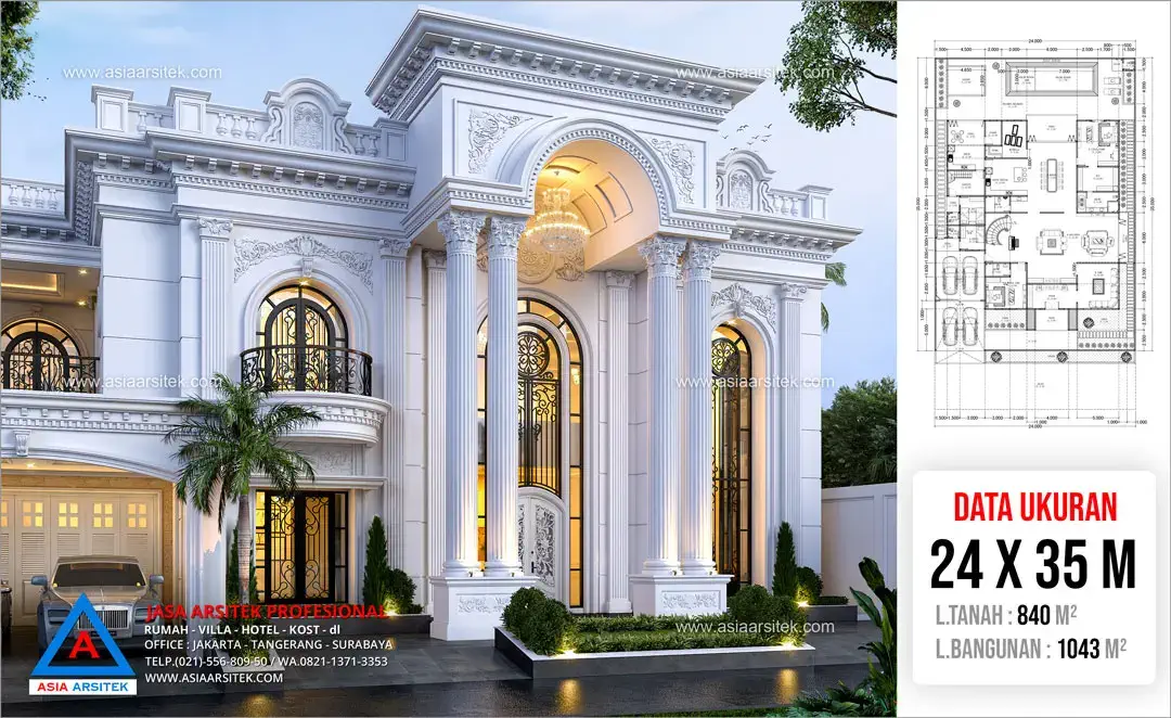 Jasa Arsitek Desain Rumah Mewah Klasik di Banjarbaru