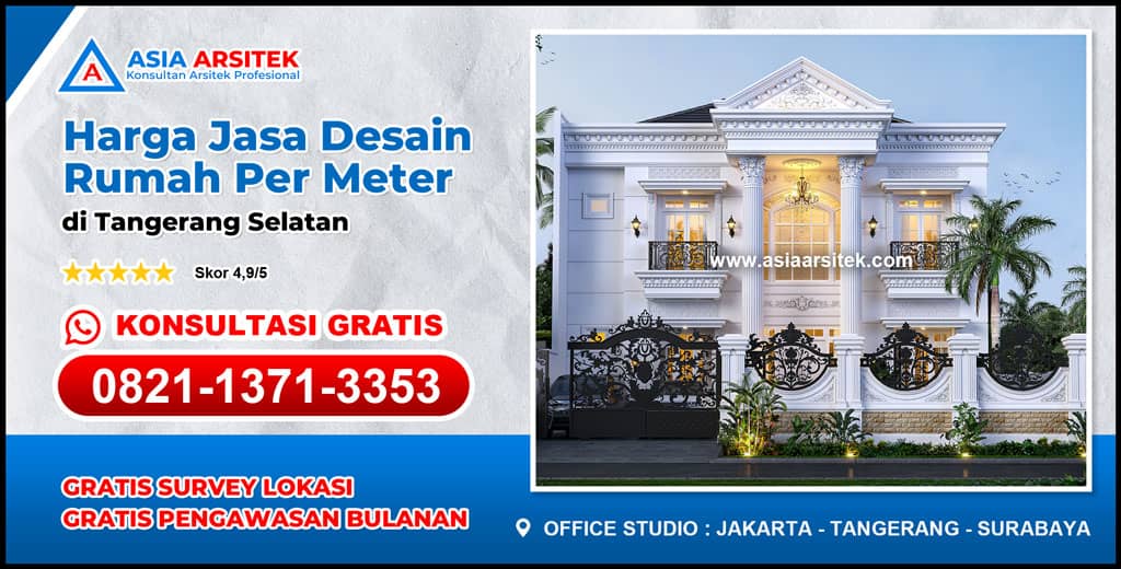 Harga Jasa Desain Rumah Per Meter di Tangerang Selatan