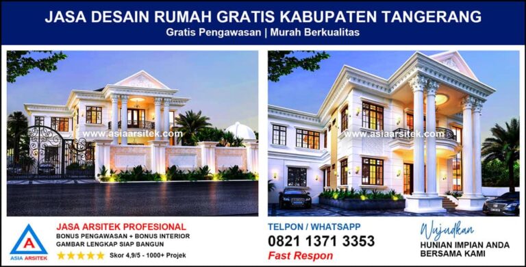 Jasa Desain Rumah Gratis Kabupaten Tangerang