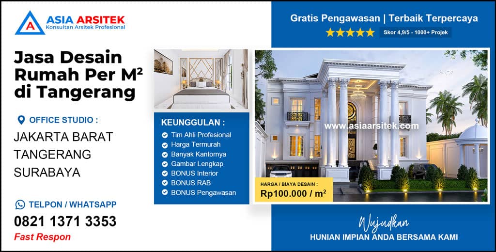 Jasa Desain Rumah Per M2 di Tangerang
