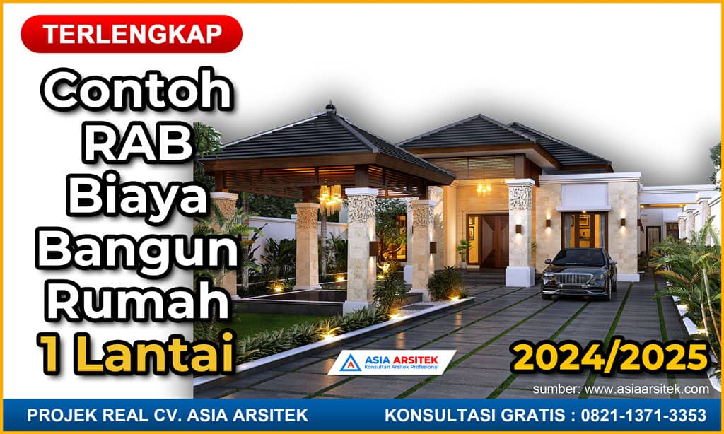 Contoh RAB Biaya Bangun Rumah 1 Lantai 2024 2025