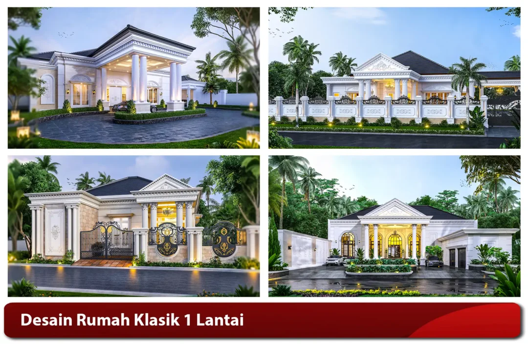 Desain Rumah Klasik 1 Lantai