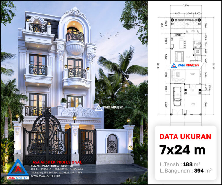 Jasa Arsitek Desain Rumah Mewah Klasik 4 Lantai di Taoyuan City Taiwan