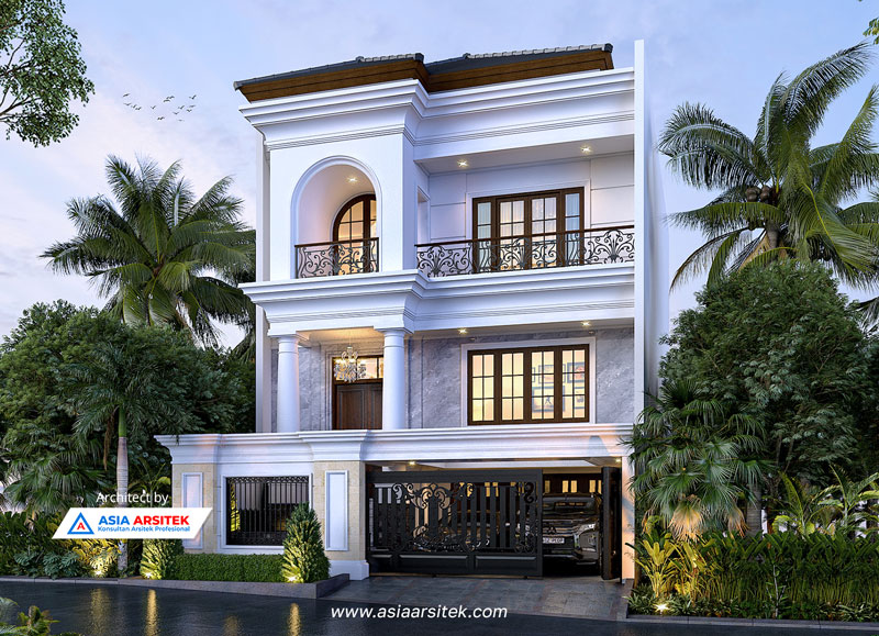 Jasa Arsitek Desain Rumah Mewah Tropis 3 Lantai 119