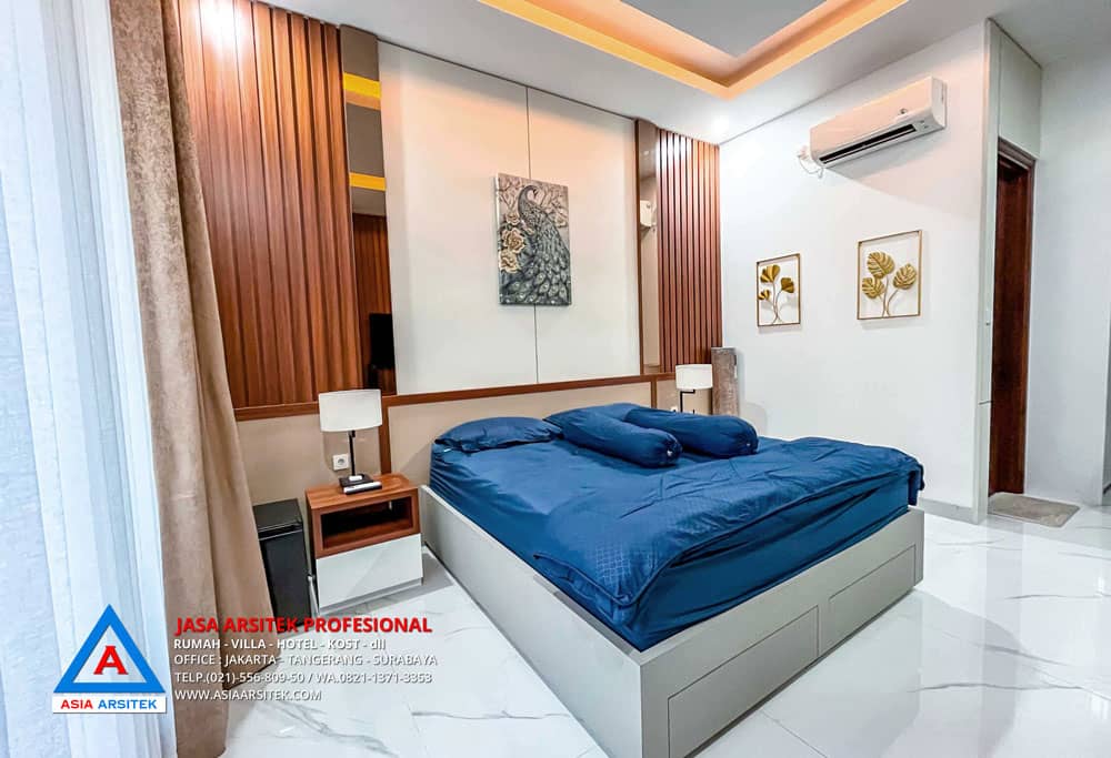 Pembangunan Rumah Tropis Modern 1 Lantai 21x30 di Jakarta Timur Kamar Tidur