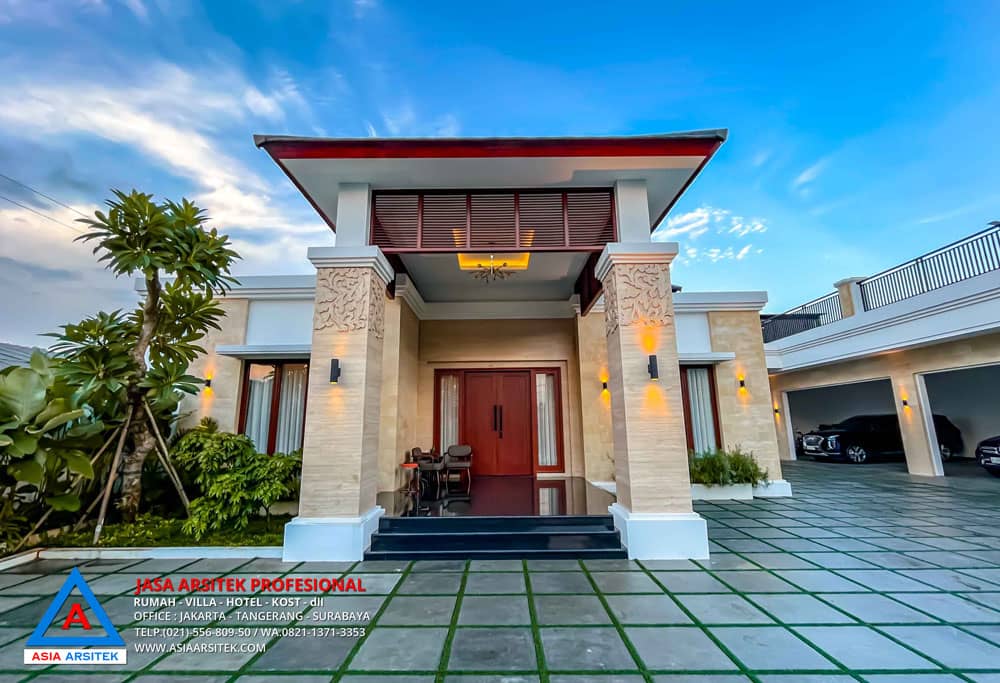Pembangunan Rumah Tropis Modern 1 Lantai 21x30 di Jakarta Timur Ukiran