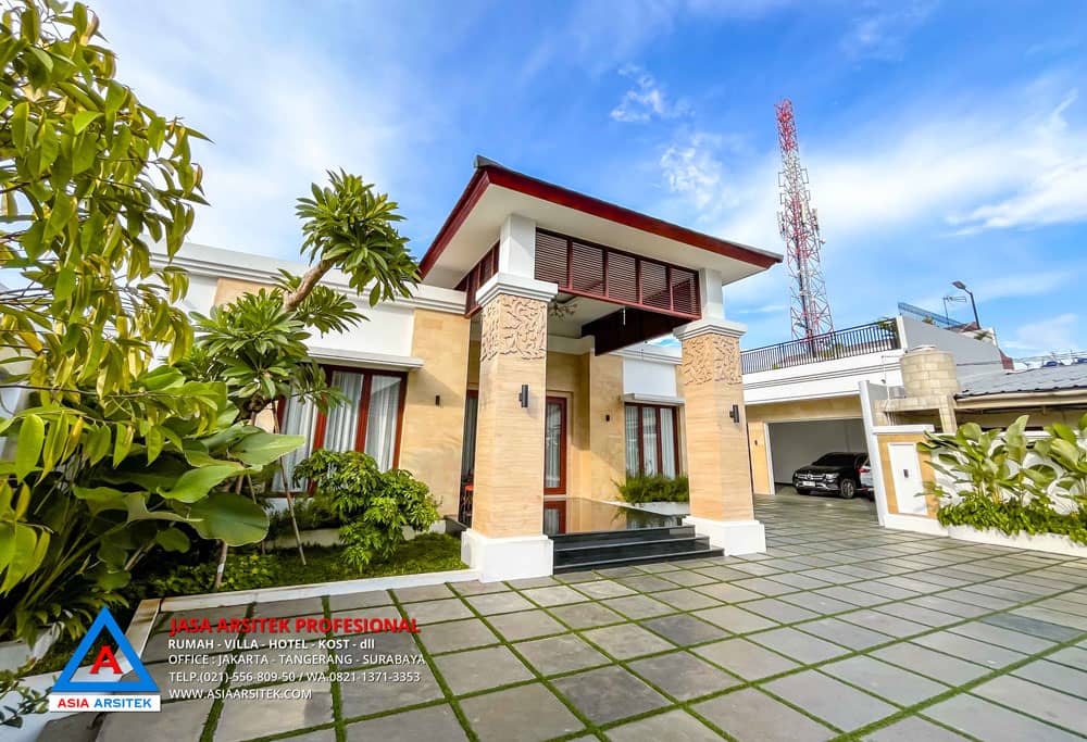 Pembangunan Rumah Tropis Modern 1 Lantai 21x30 di Jakarta Timur Fasad