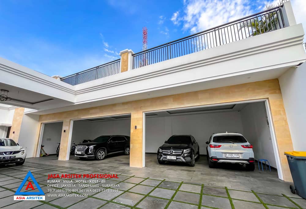 Pembangunan Rumah Tropis Modern 1 Lantai 21x30 di Jakarta Timur Garasi