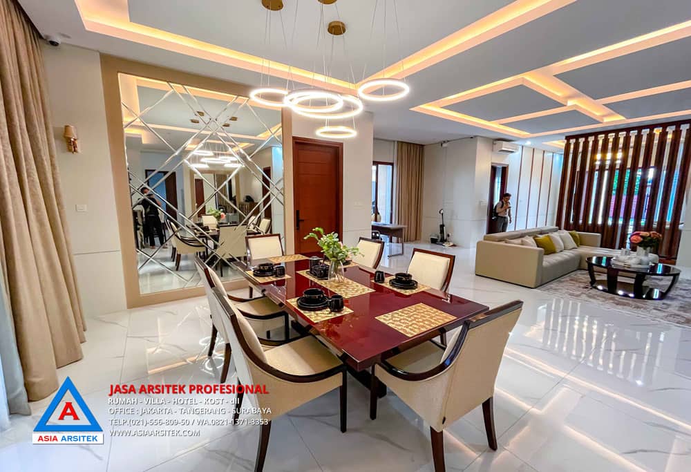 Pembangunan Rumah Tropis Modern 1 Lantai 21x30 di Jakarta Timur Ruang Makan