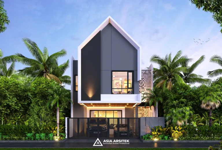 Desain Rumah Scandinavian 2 Lantai di lahan 9x18 meter