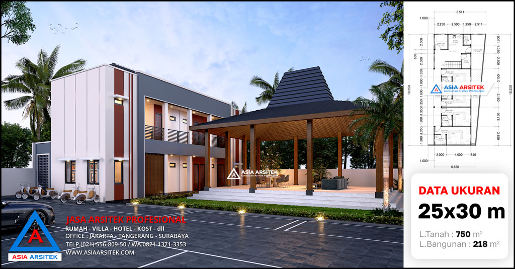 Jasa Arsitek Desain Kos Kosan 2 Lantai di Bangka Belitung