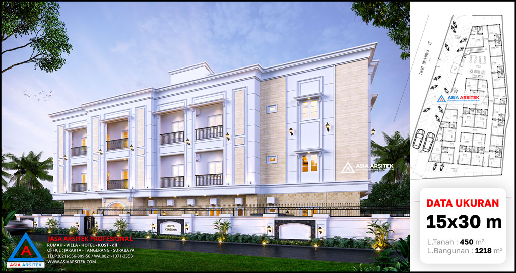 Jasa Arsitek Desain Kos Kosan 3 Lantai di Padang Sumatera Barat
