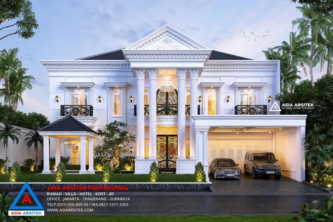 Jasa Arsitek Desain Rumah Mewah Klasik 2 Lantai di Soppeng jasa desain rumah gratis
