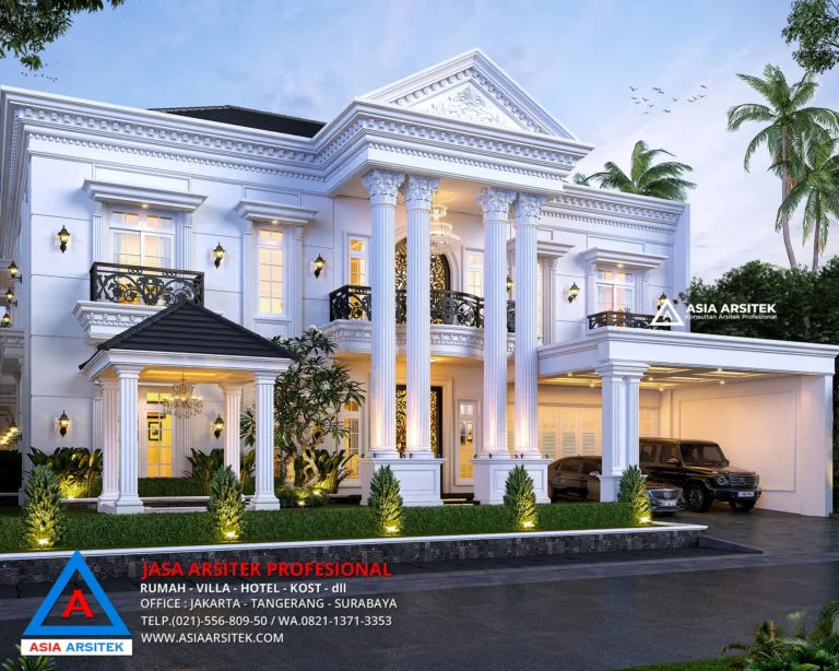 Jasa Arsitek Desain Rumah Mewah Klasik 2 Lantai di Soppeng