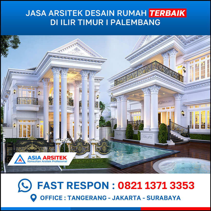 Jasa Arsitek Desain Rumah Terbaik di Ilir Timur I Palembang Klasik 3 Lantai