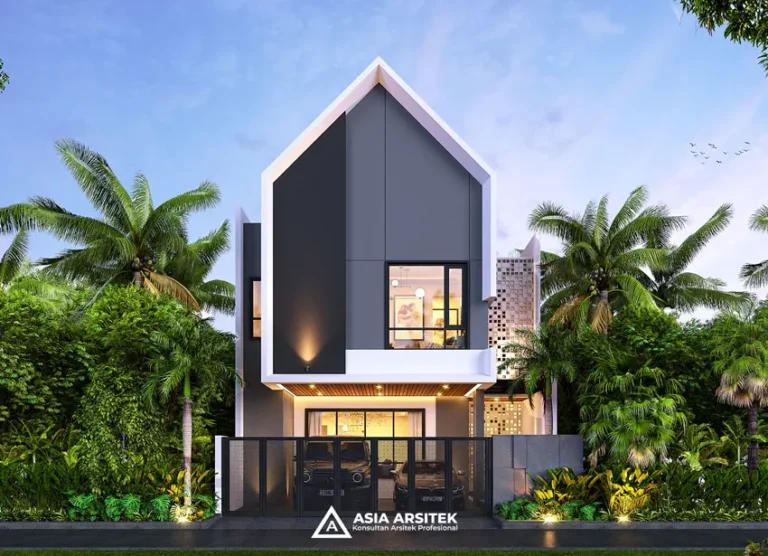 Desain Rumah Scandinavian 2 Lantai di lahan 9×18 meter