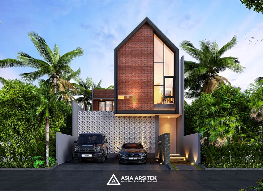 Desain Rumah Scandinavian 2 Lantai di lahan 9×20 meter