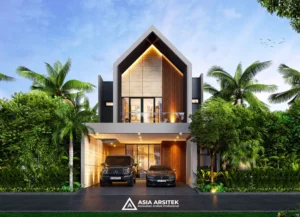 Desain Rumah Scandinavian 2 Lantai di lahan 8×25 meter