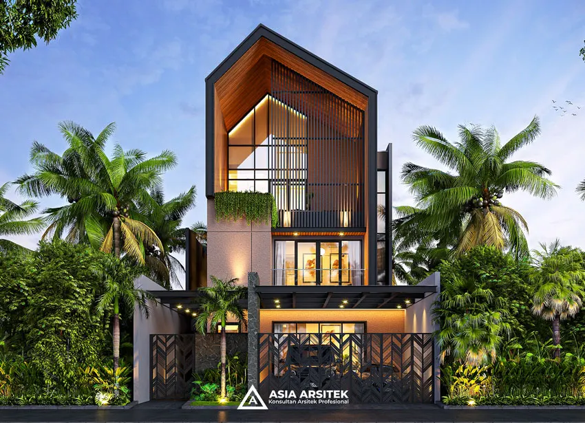 Desain Rumah Scandinavian 3 Lantai di lahan 10×20 meter