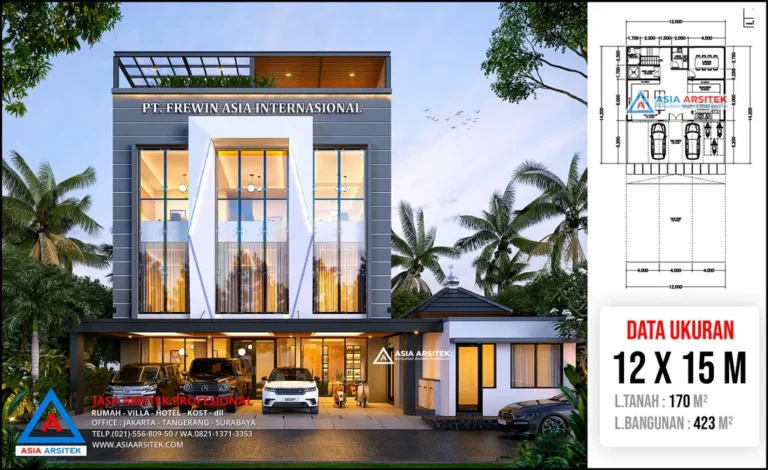 Jasa Arsitek Desain Kantor 3 Lantai di Cipondoh Tangerang denah