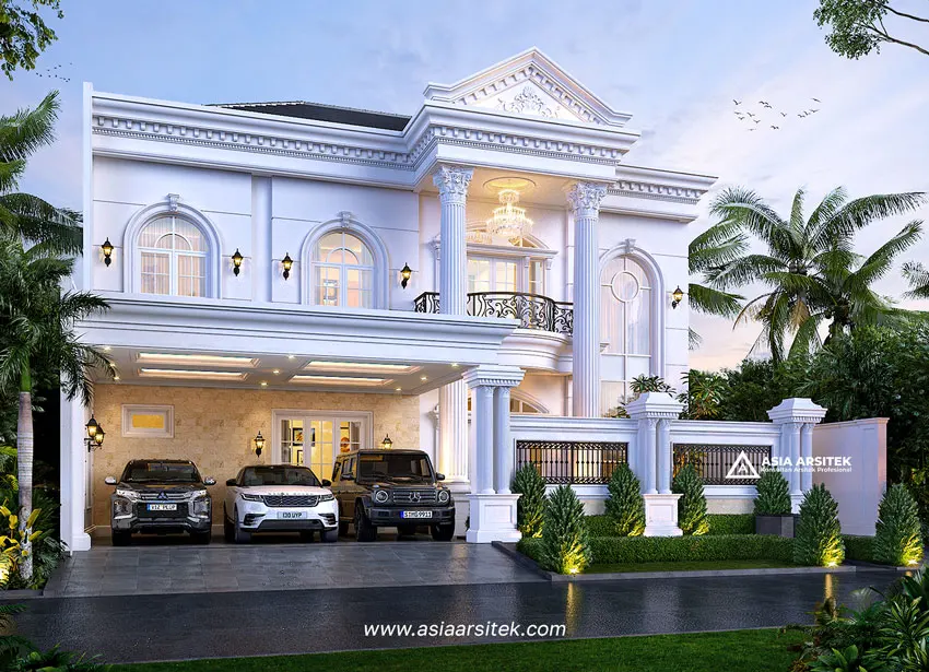 Jasa Arsitek Desain Rumah Klasik 2 Lantai 116