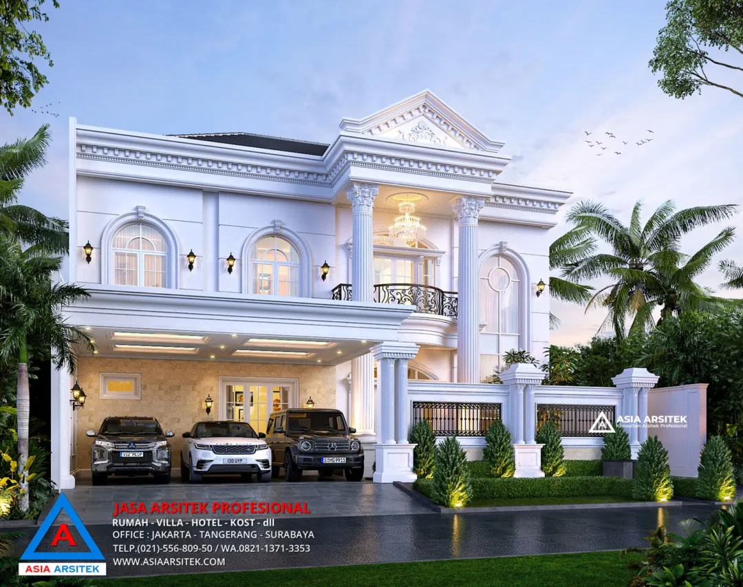 Jasa Arsitek Desain Rumah Mewah Klasik 2 Lantai di Cinere Depok utama