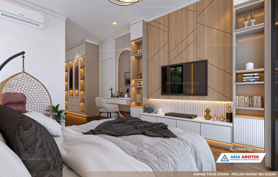 Jasa Arsitek Desain Rumah Minimalis Modern di Cileungsi Bogor kamar tidur
