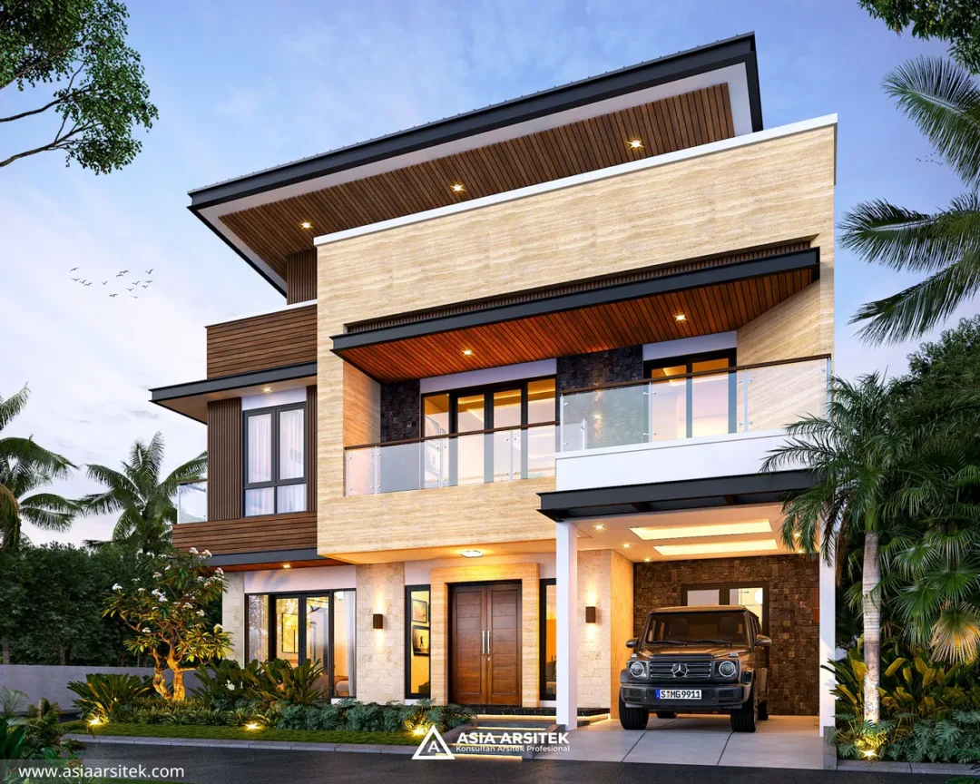 Jasa Arsitek Desain Rumah Minimalis Modern di Cileungsi Bogor tampak depan
