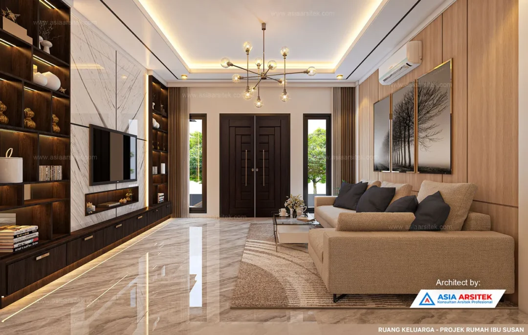 Jasa Arsitek Desain Rumah Minimalis Modern di Cileungsi Bogor ruang keluarga