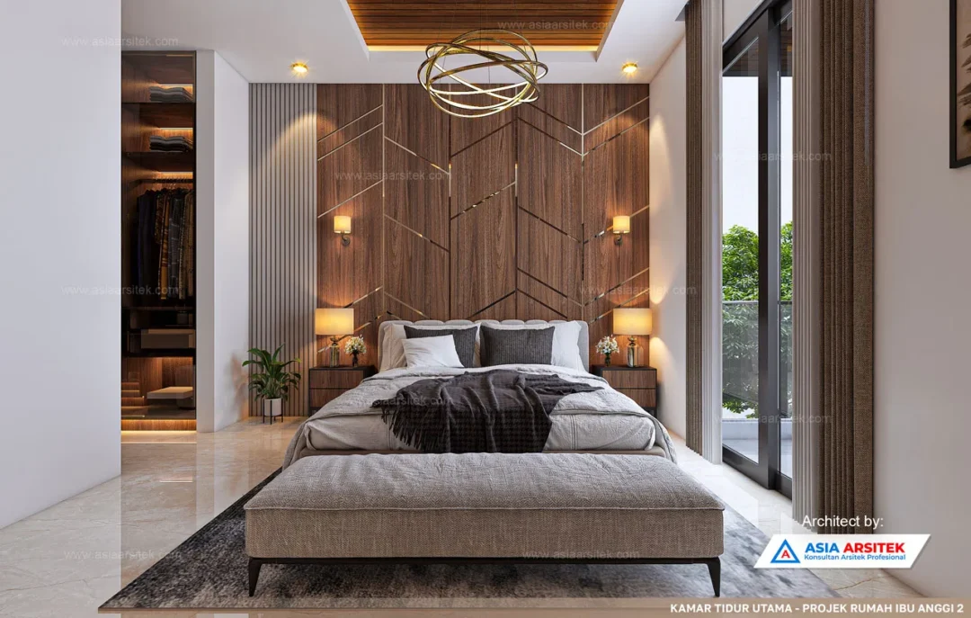 Jasa Arsitek Desain Rumah Minimalis Modern di Cipondoh Tangerang kamar tidur utama