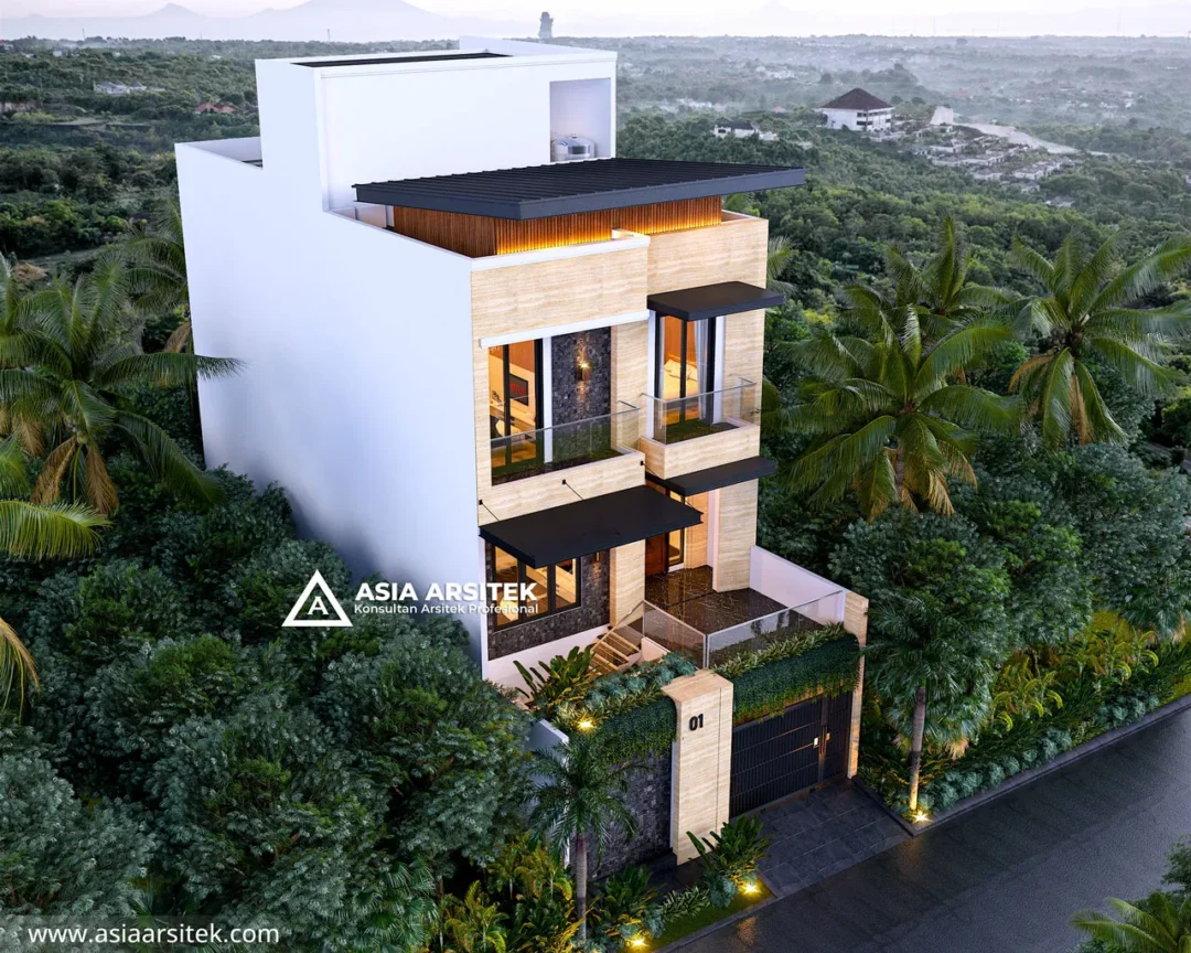 Jasa Arsitek Desain Rumah Minimalis Modern di Cipondoh Tangerang tampak depan