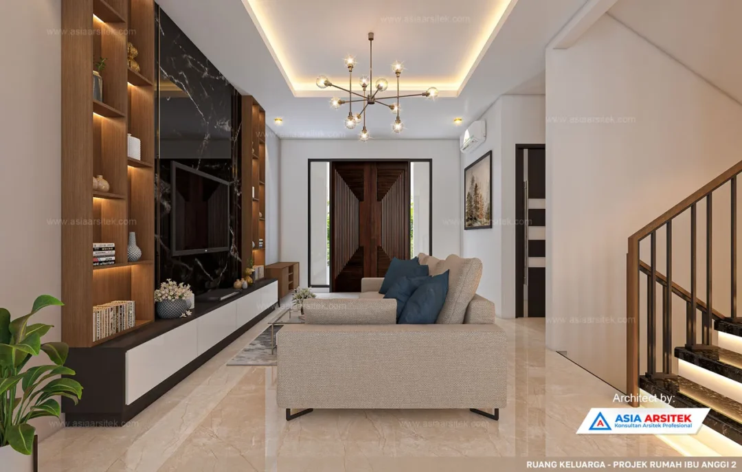Jasa Arsitek Desain Rumah Minimalis Modern di Cipondoh Tangerang ruang keluarga