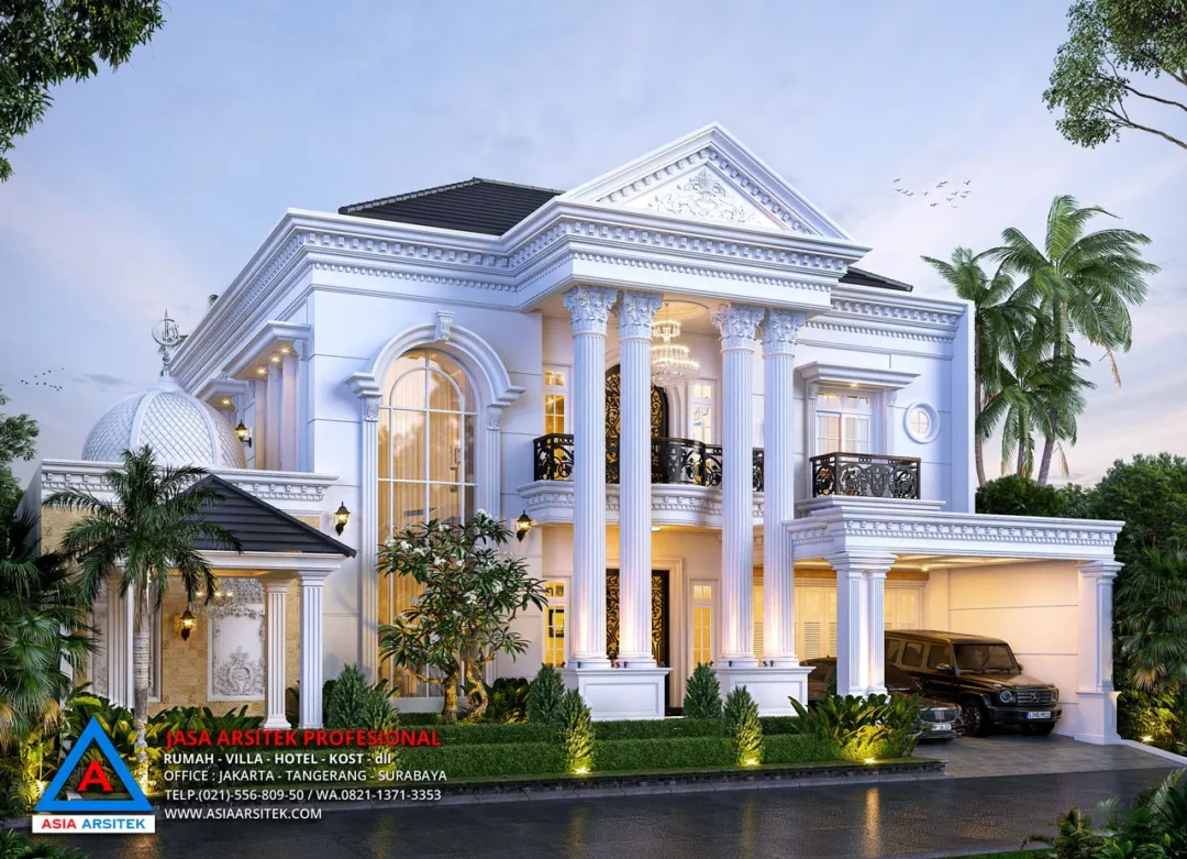 Jasa Desain Rumah Mewah Klasik 2 Lantai di Sawangan Depok