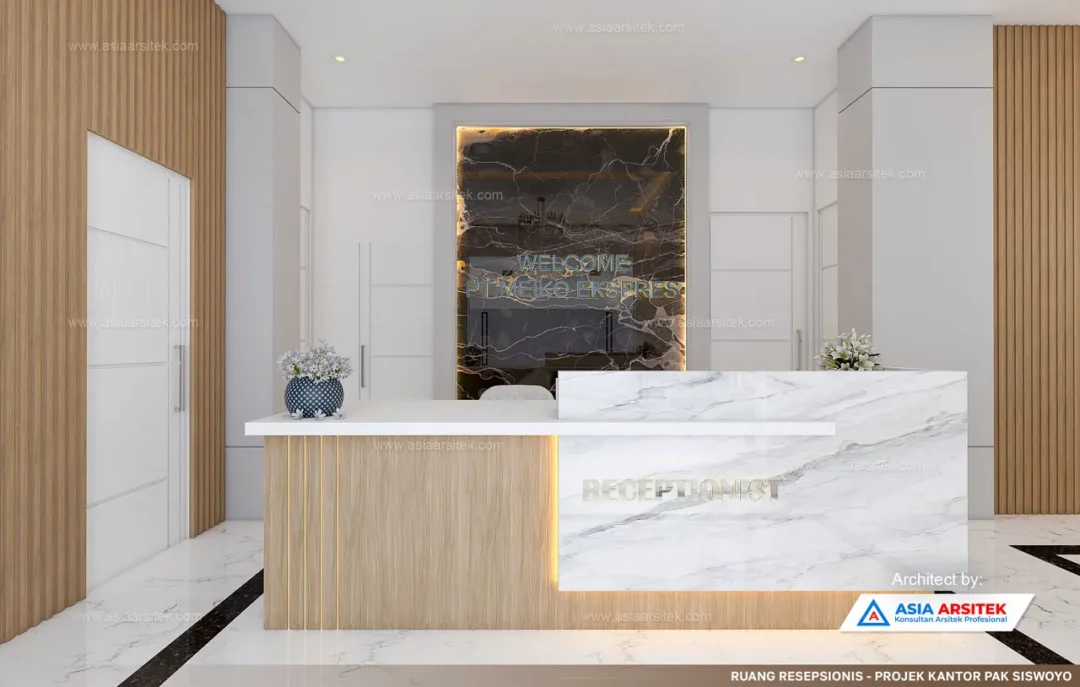 Jasa Arsitek Desain Kantor 5 Lantai di Tanjung Priok Jakarta Utara resepsionis