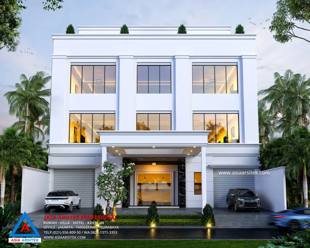 Jasa Arsitek Desain Kantor 5 Lantai di Tanjung Priok Jakarta Utara Depan Tanpa Pagar