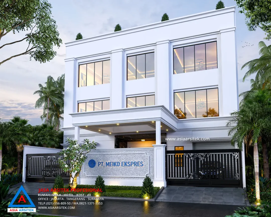 Jasa Arsitek Desain Kantor 5 Lantai di Tanjung Priok Jakarta Utara Depan kanan
