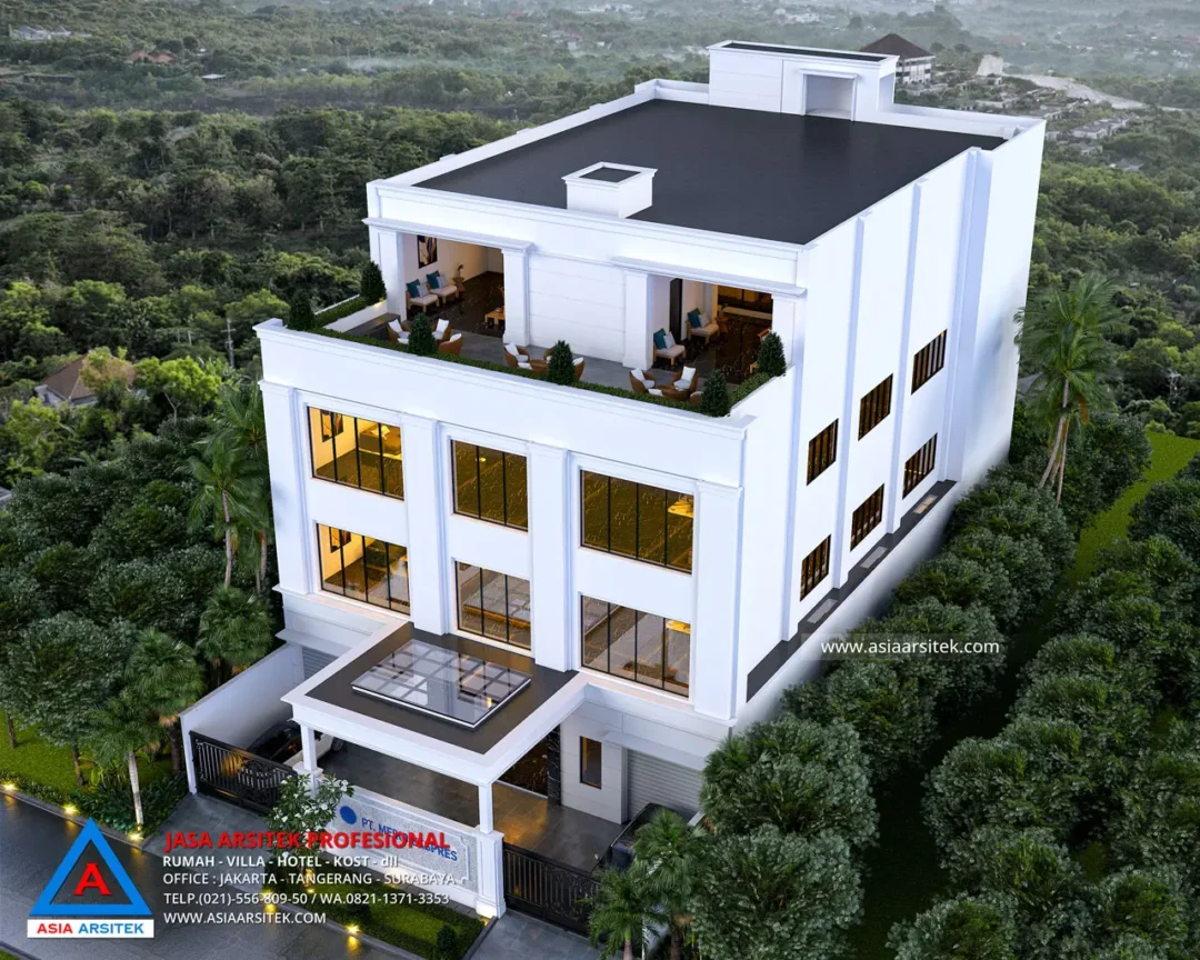 Jasa Arsitek Desain Kantor 5 Lantai di Tanjung Priok Jakarta Utara View Atas