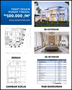 Jasa Arsitek Desain Rumah Mewah Klasik 2 Lantai di BSD harga desain rumah